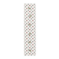 Poinsettia & Olive Christmas Table Runner