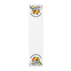 Marché Provençal table runner in polyester, 16 by 72 inches, plain center with a citrus and blue tile border at each end