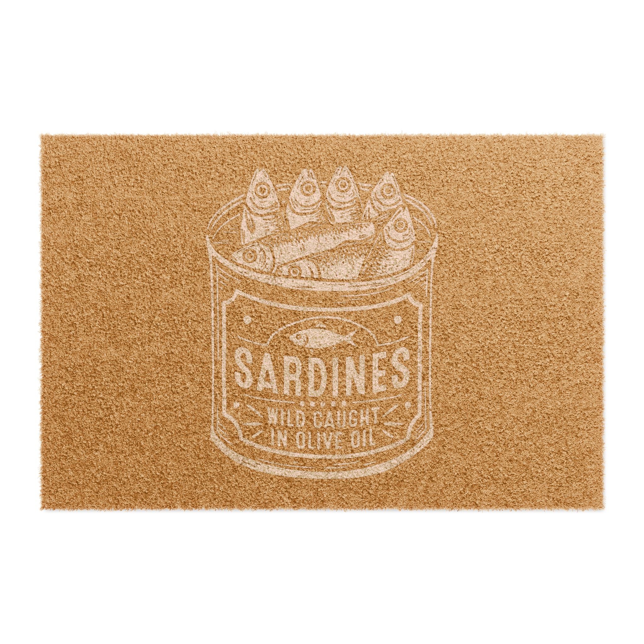 Sardines in Olive Oil Doormat — Mediterranean Kitchen Decor