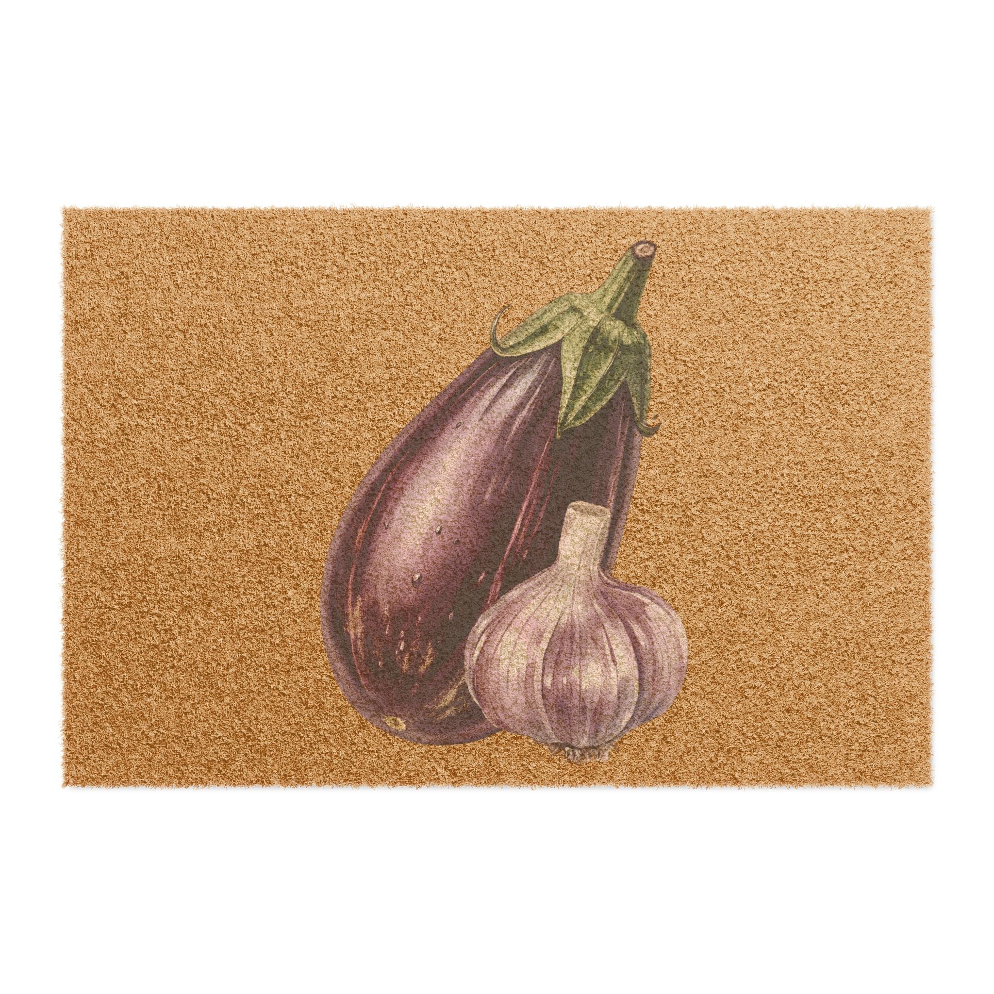 Eggplant & Garlic Doormat — Mediterranean Flavours Kitchen Decor