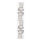 Caffè Italiano table runner in polyester, 16 by 90 inches, the longer size laid flat with the same repeating print