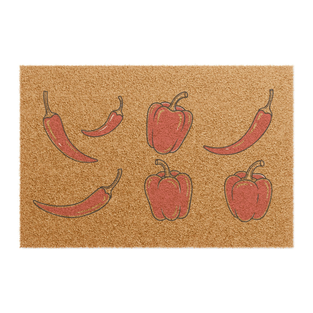 Chili & Pepper Doormat — Mediterranean Kitchen Decor