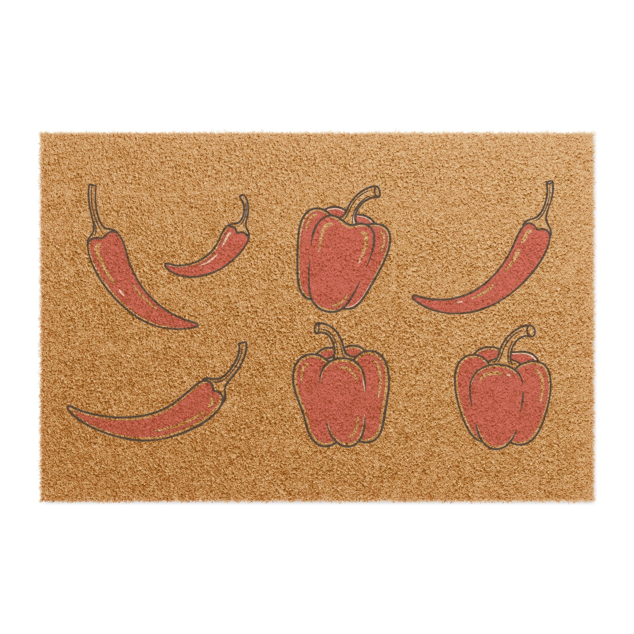 Chili & Pepper Doormat — Mediterranean Kitchen Decor