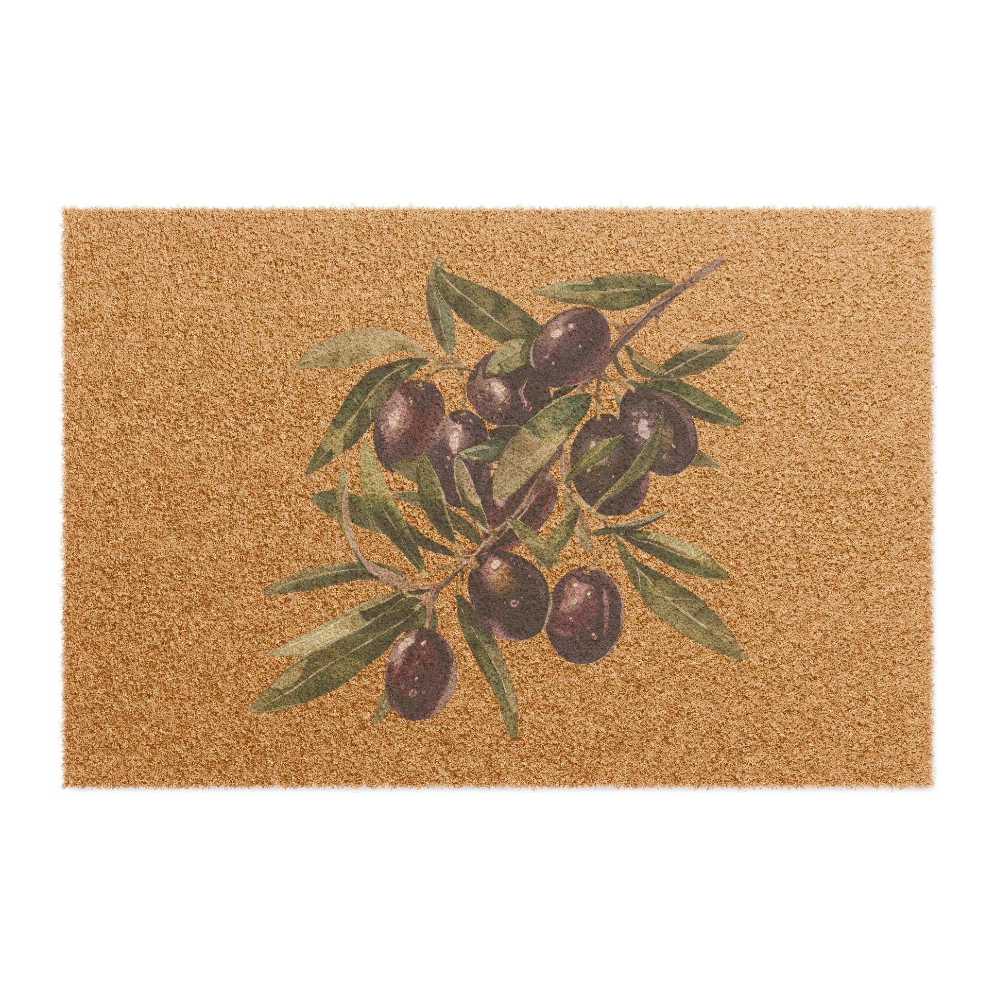 Olive Branch Doormat — Mediterranean Kitchen Decor