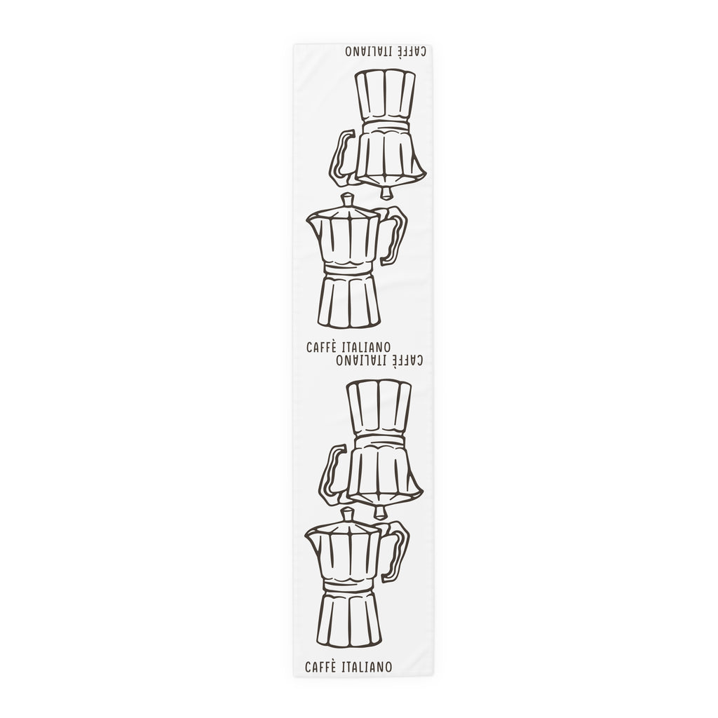 Caffè Italiano Table Runner — Moka Pot Italian Kitchen Decor