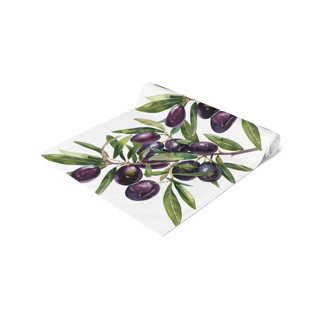 Olive Branch Table Runner — Mediterranean Al Fresco Table Decor