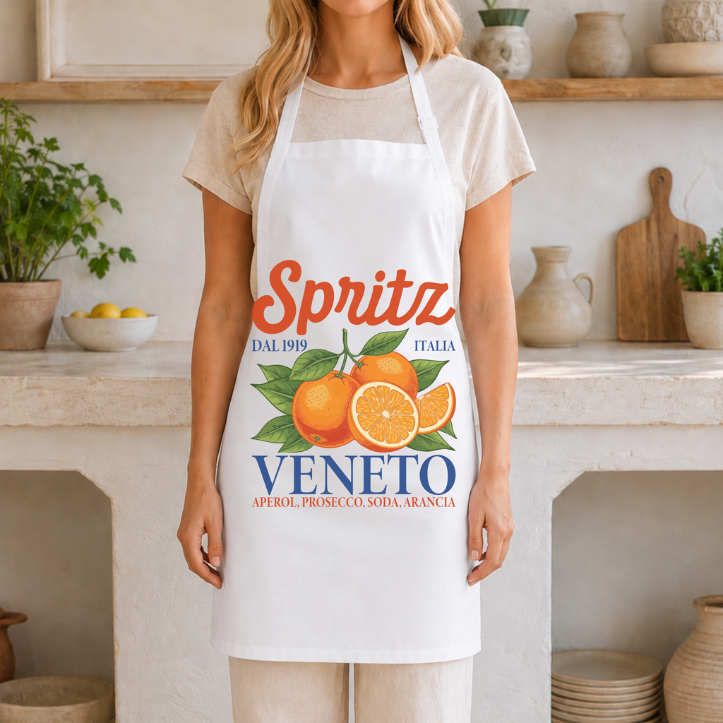 The Aperol Spritz Apron — Italian Cocktail Kitchen Apron
