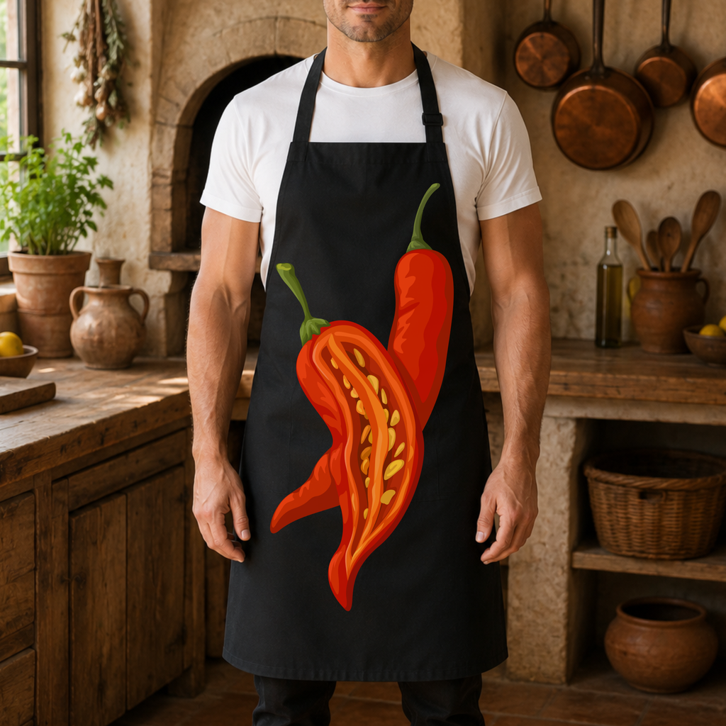 Chili Pepper Apron — Spicy Kitchen Essential