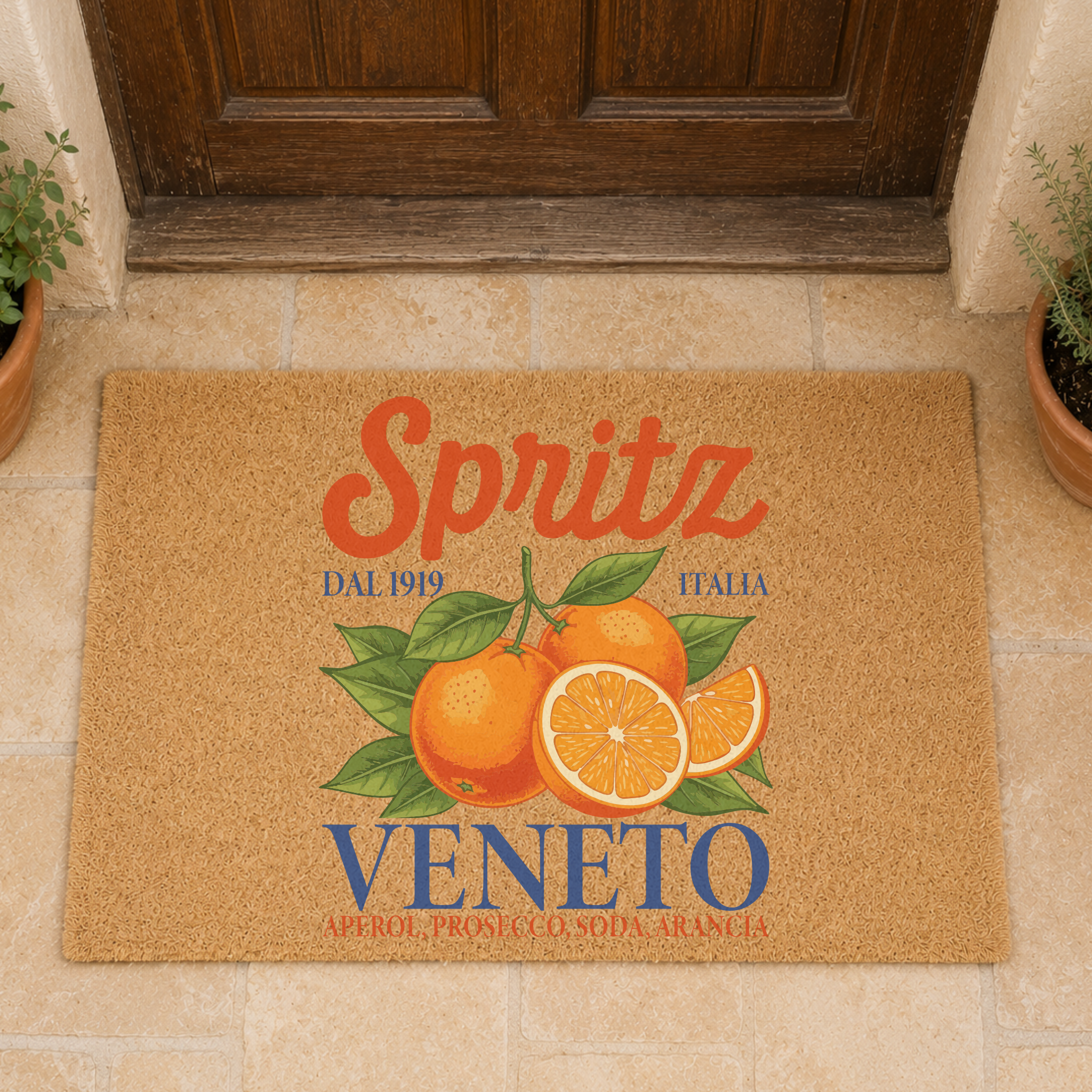 The Aperol Spritz Welcome Mat — Italian Summer Doormat