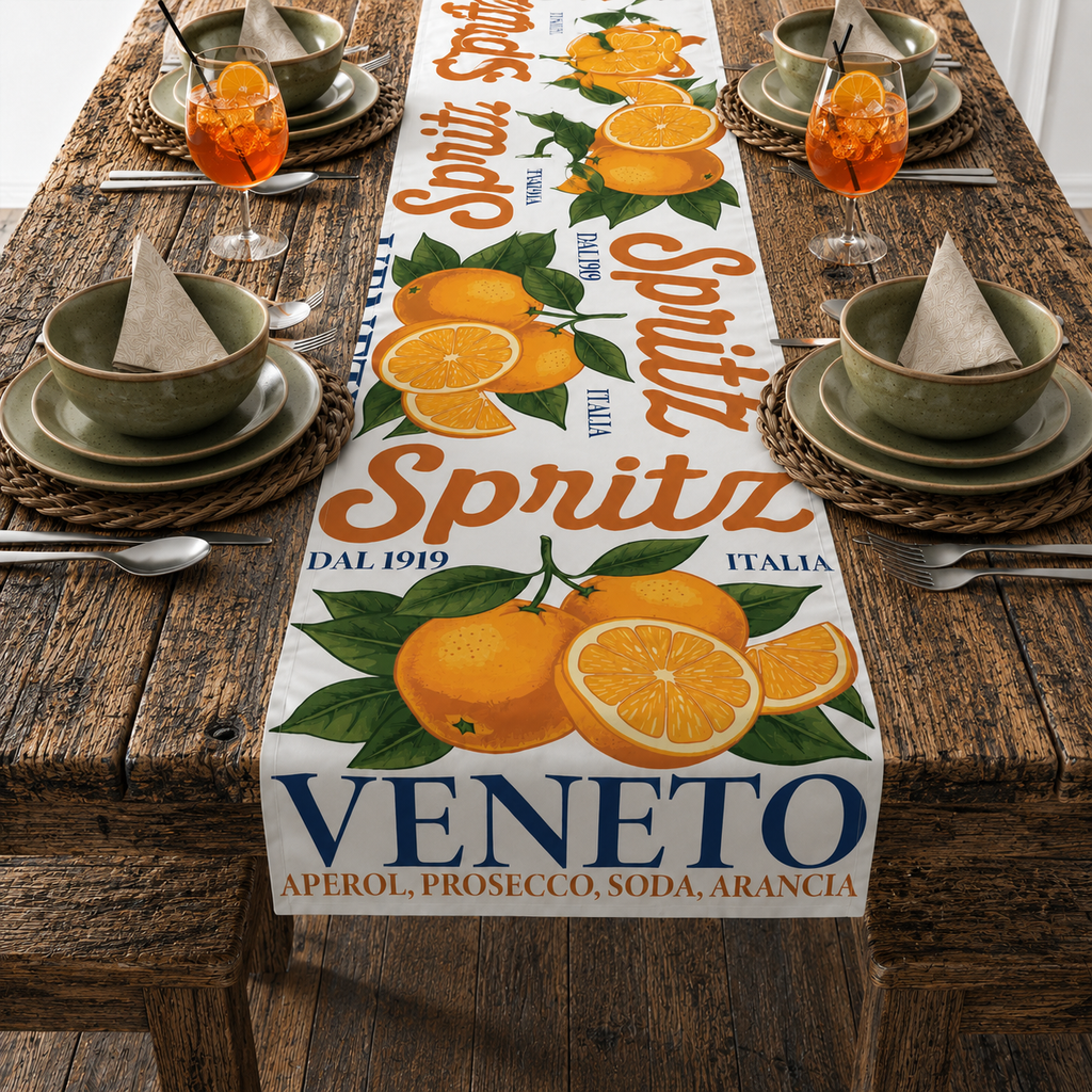 The Aperol Spritz Table Runner — Italian Summer Table Decor