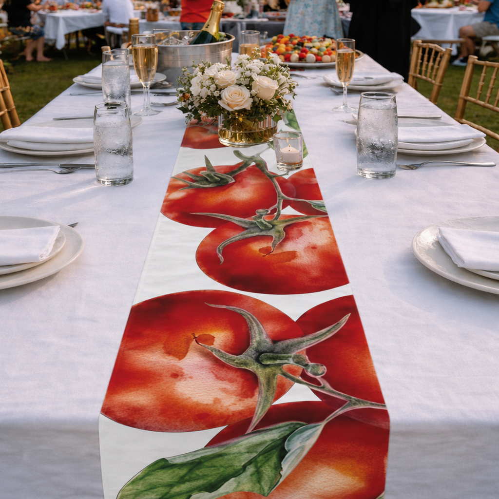 Tomato Table Runner — For an Al Fresco Italian Garden Table